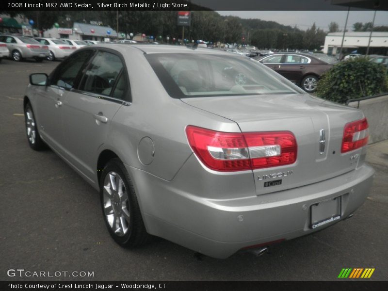 Silver Birch Metallic / Light Stone 2008 Lincoln MKZ AWD Sedan