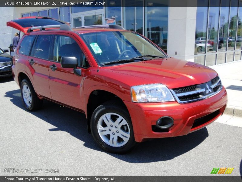 Rave Red / Medium Brown 2008 Mitsubishi Endeavor LS