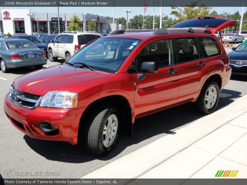 Rave Red / Medium Brown 2008 Mitsubishi Endeavor LS