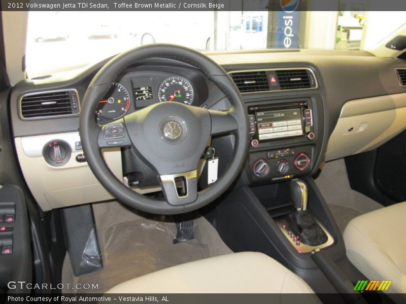 Toffee Brown Metallic / Cornsilk Beige 2012 Volkswagen Jetta TDI Sedan