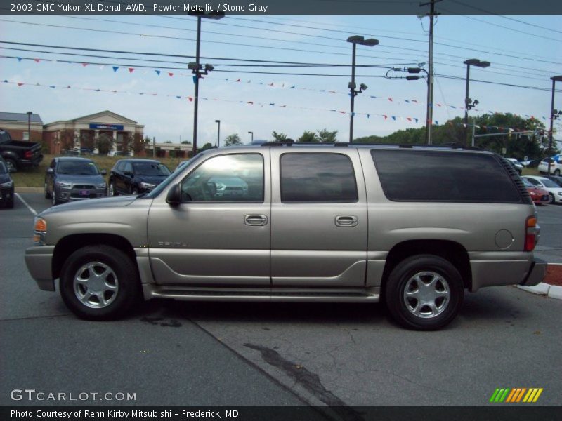 Pewter Metallic / Stone Gray 2003 GMC Yukon XL Denali AWD