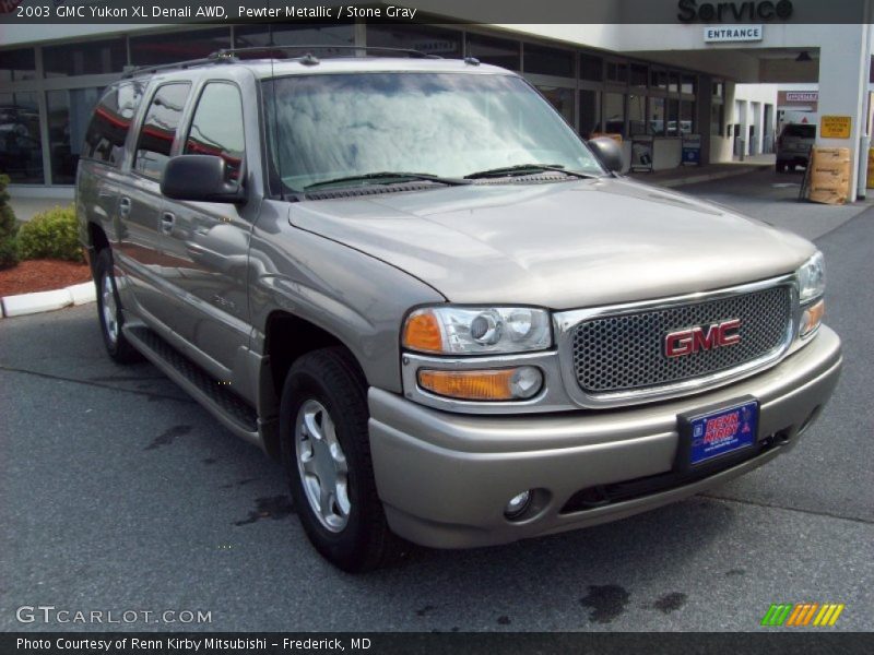 Pewter Metallic / Stone Gray 2003 GMC Yukon XL Denali AWD