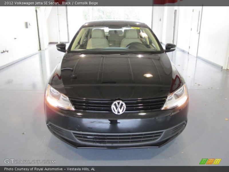 Black / Cornsilk Beige 2012 Volkswagen Jetta SE Sedan