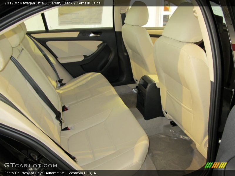 Black / Cornsilk Beige 2012 Volkswagen Jetta SE Sedan