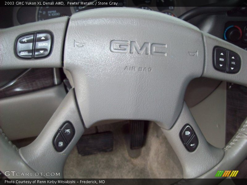 Pewter Metallic / Stone Gray 2003 GMC Yukon XL Denali AWD