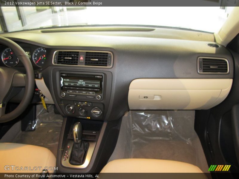 Black / Cornsilk Beige 2012 Volkswagen Jetta SE Sedan