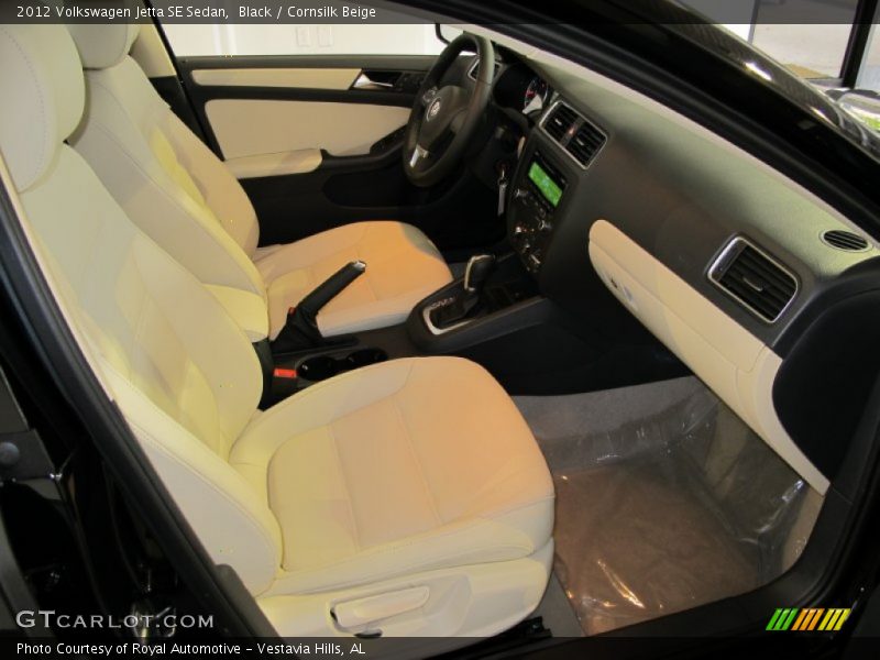 Black / Cornsilk Beige 2012 Volkswagen Jetta SE Sedan