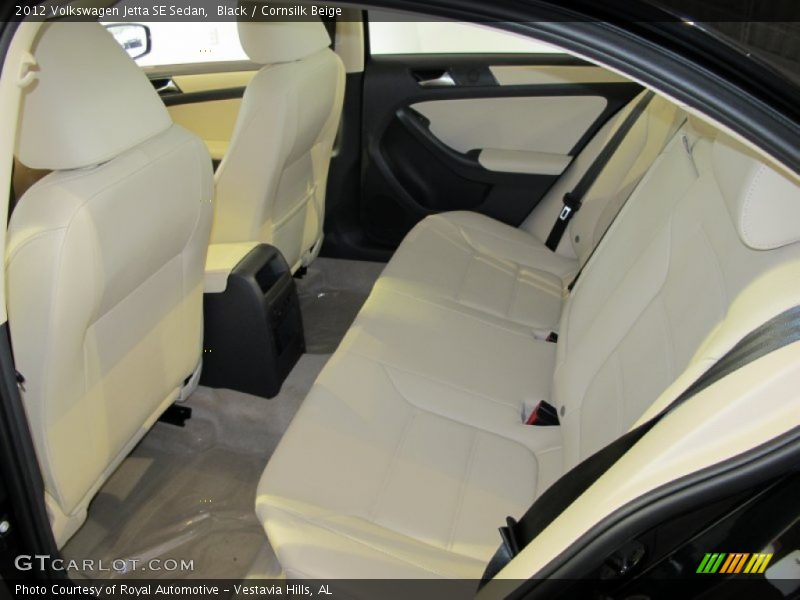 Black / Cornsilk Beige 2012 Volkswagen Jetta SE Sedan