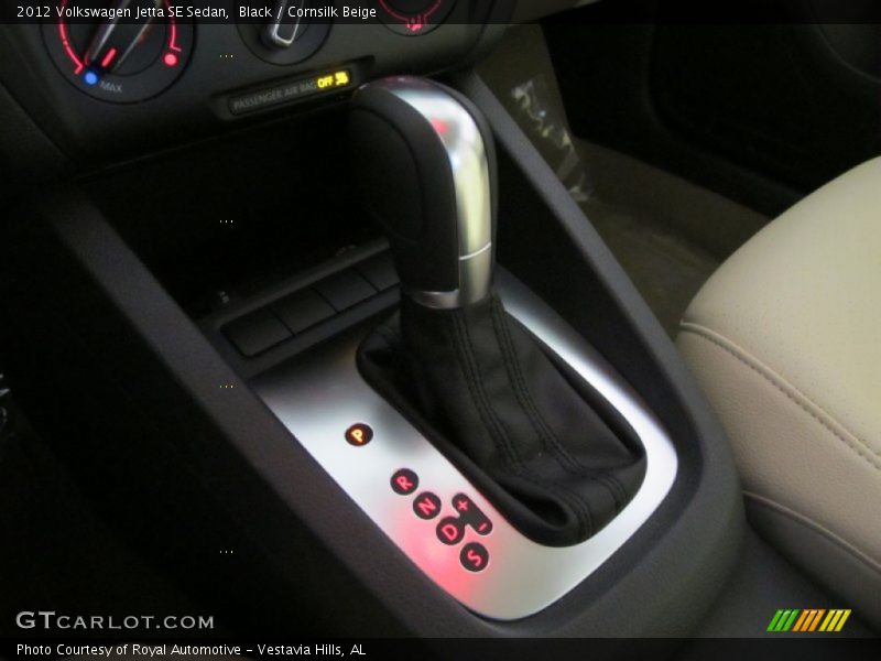 Black / Cornsilk Beige 2012 Volkswagen Jetta SE Sedan