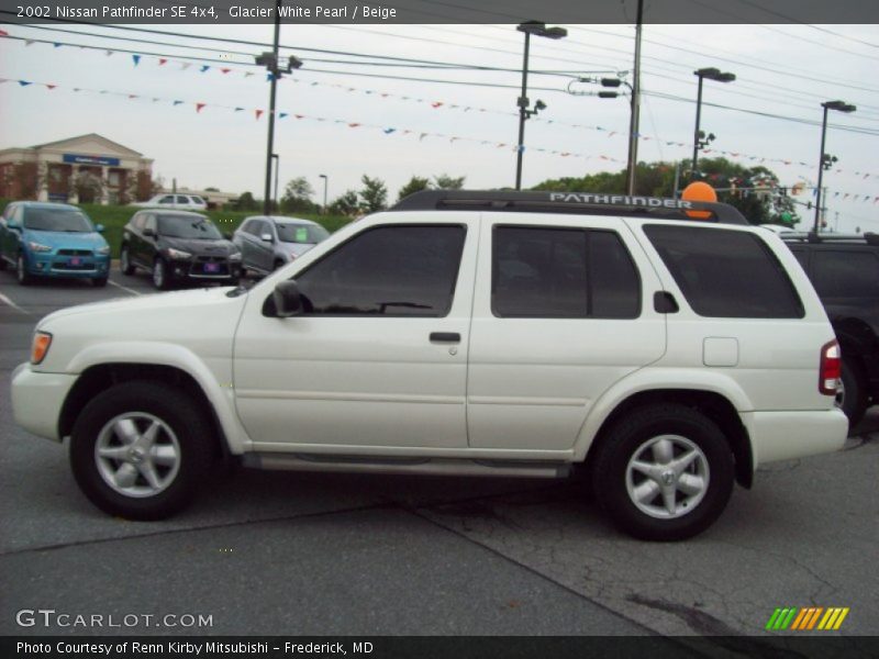 Glacier White Pearl / Beige 2002 Nissan Pathfinder SE 4x4