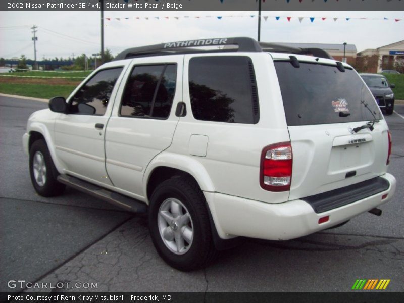 Glacier White Pearl / Beige 2002 Nissan Pathfinder SE 4x4