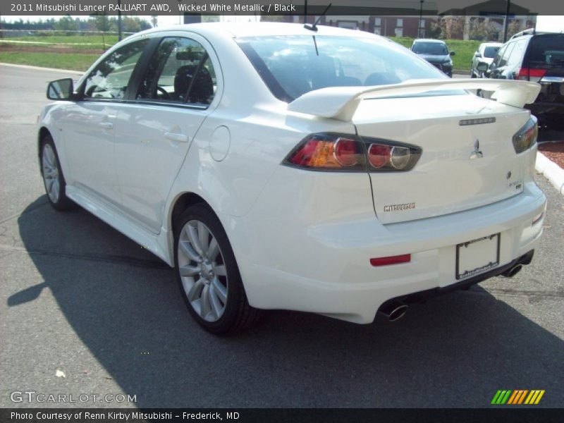 Wicked White Metallic / Black 2011 Mitsubishi Lancer RALLIART AWD