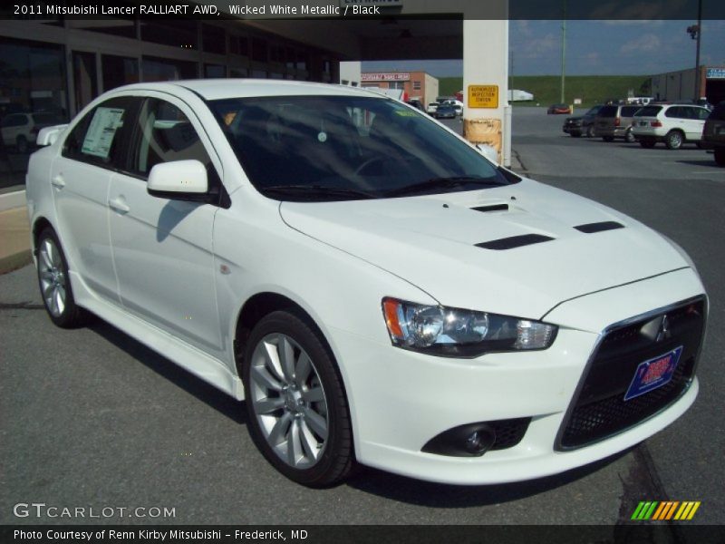 Wicked White Metallic / Black 2011 Mitsubishi Lancer RALLIART AWD