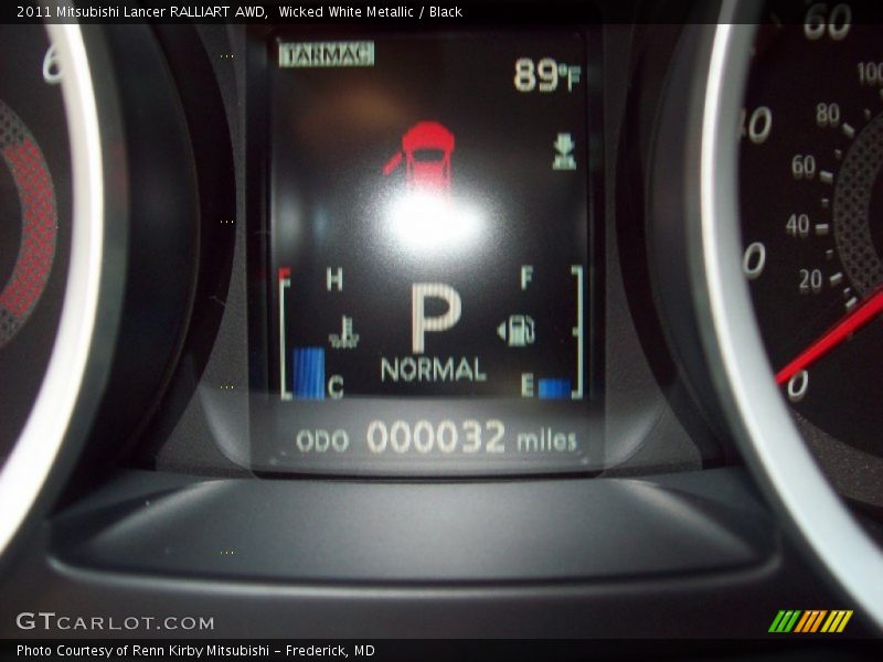 Wicked White Metallic / Black 2011 Mitsubishi Lancer RALLIART AWD
