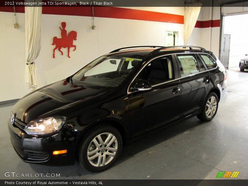 Black / Titan Black 2012 Volkswagen Jetta TDI SportWagen