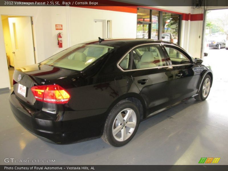 Black / Cornsilk Beige 2012 Volkswagen Passat 2.5L SE