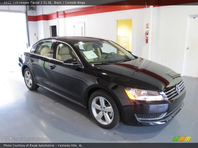 Black / Cornsilk Beige 2012 Volkswagen Passat 2.5L SE