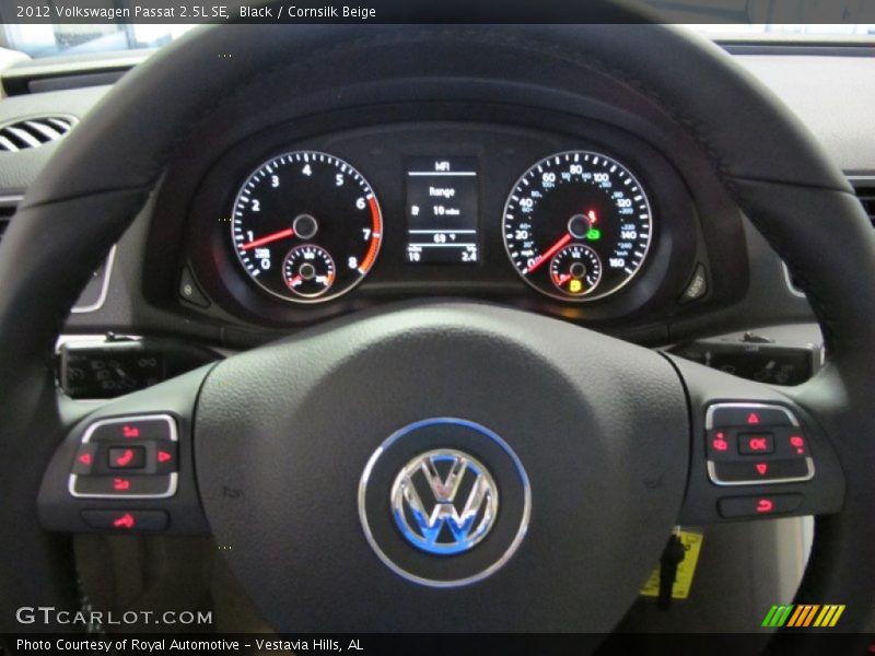 Black / Cornsilk Beige 2012 Volkswagen Passat 2.5L SE