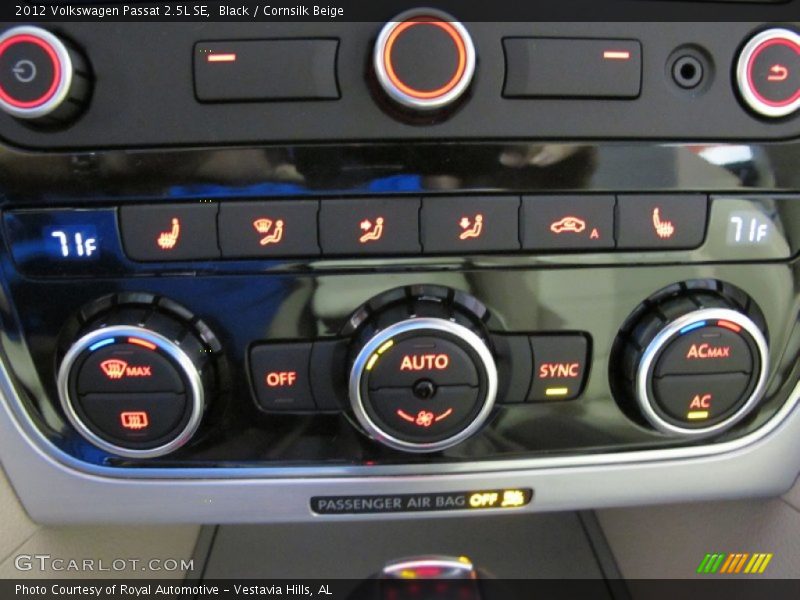 Black / Cornsilk Beige 2012 Volkswagen Passat 2.5L SE