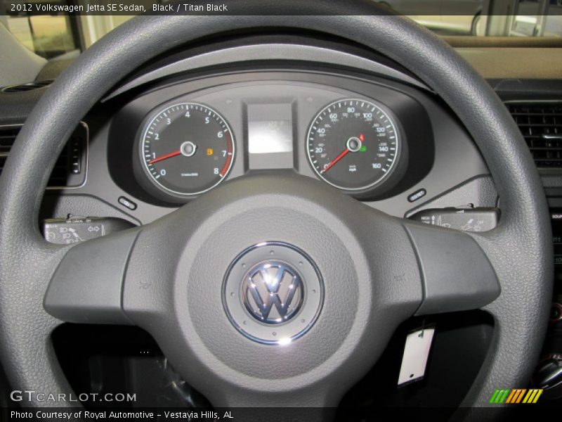 Black / Titan Black 2012 Volkswagen Jetta SE Sedan