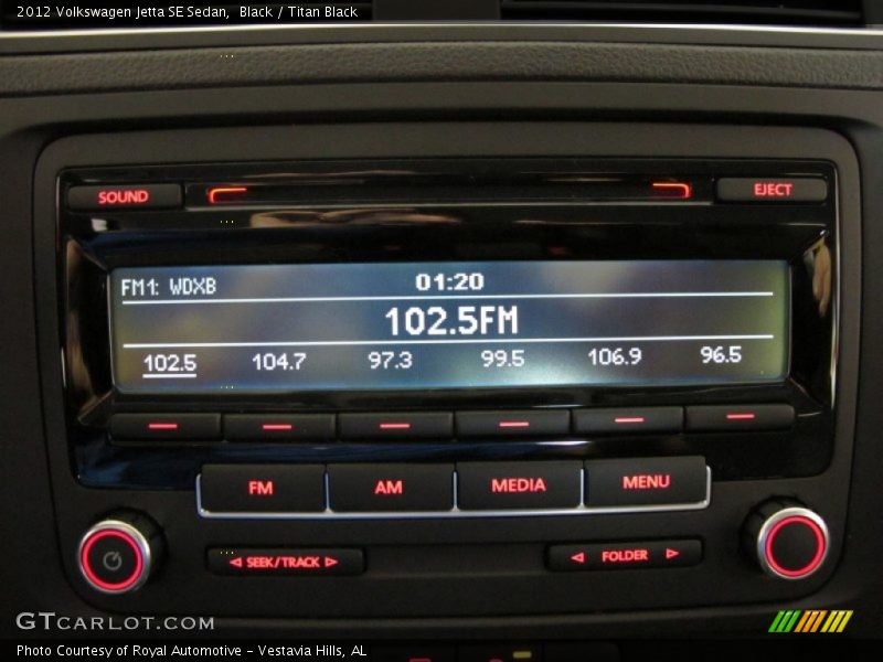 Black / Titan Black 2012 Volkswagen Jetta SE Sedan