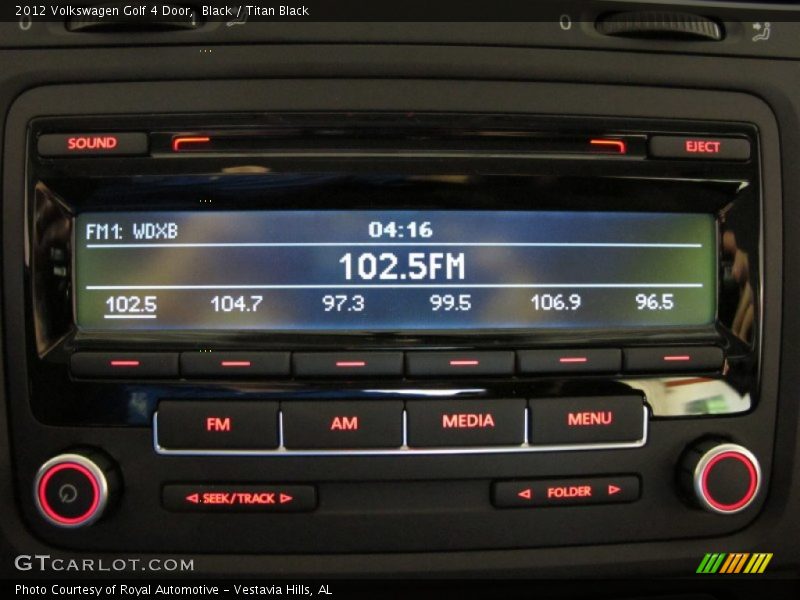 Black / Titan Black 2012 Volkswagen Golf 4 Door