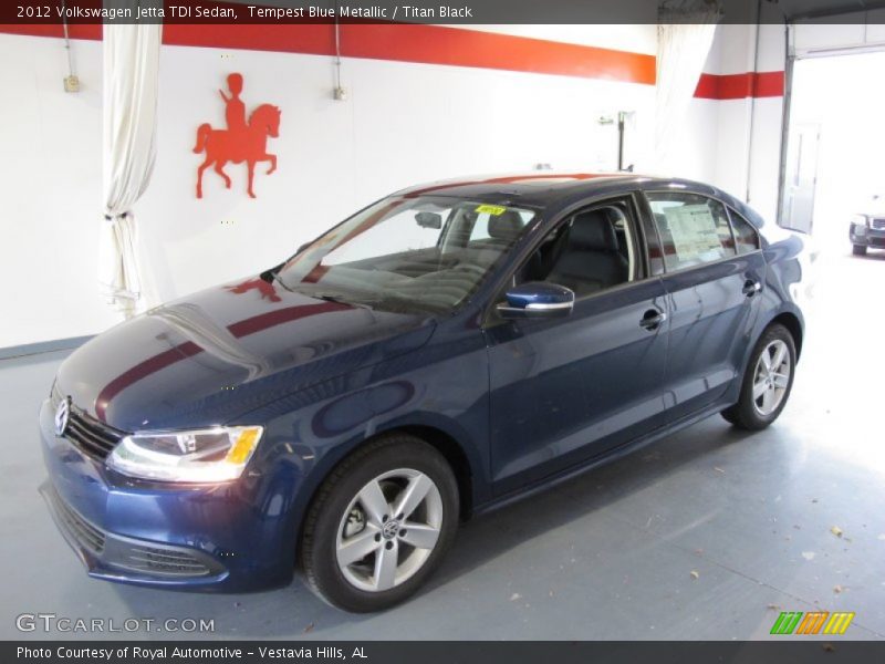 Tempest Blue Metallic / Titan Black 2012 Volkswagen Jetta TDI Sedan
