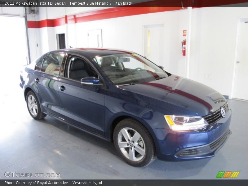 Tempest Blue Metallic / Titan Black 2012 Volkswagen Jetta TDI Sedan
