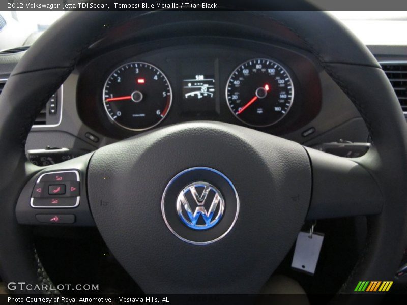 Tempest Blue Metallic / Titan Black 2012 Volkswagen Jetta TDI Sedan