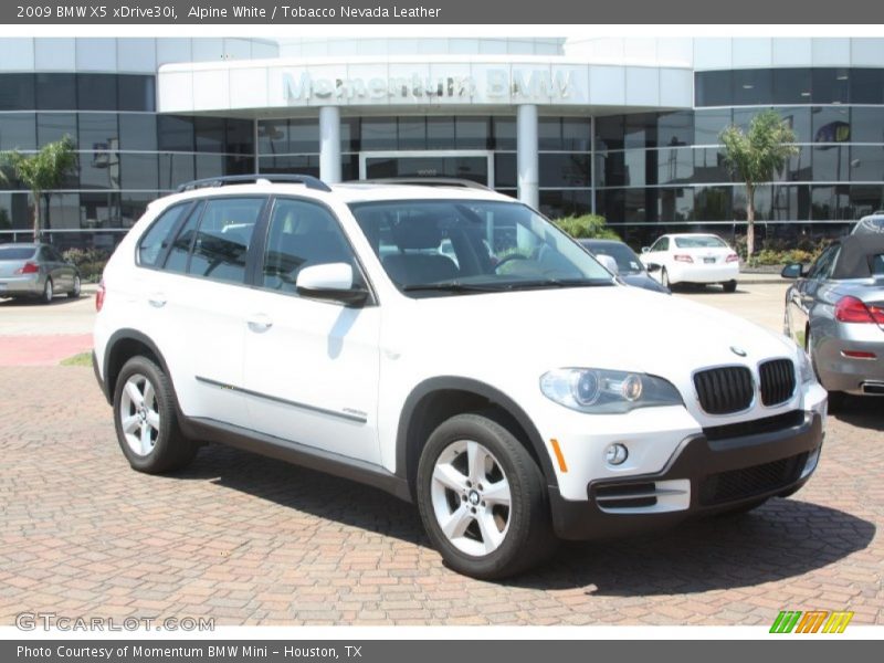 Alpine White / Tobacco Nevada Leather 2009 BMW X5 xDrive30i