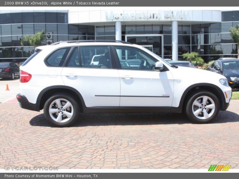 Alpine White / Tobacco Nevada Leather 2009 BMW X5 xDrive30i