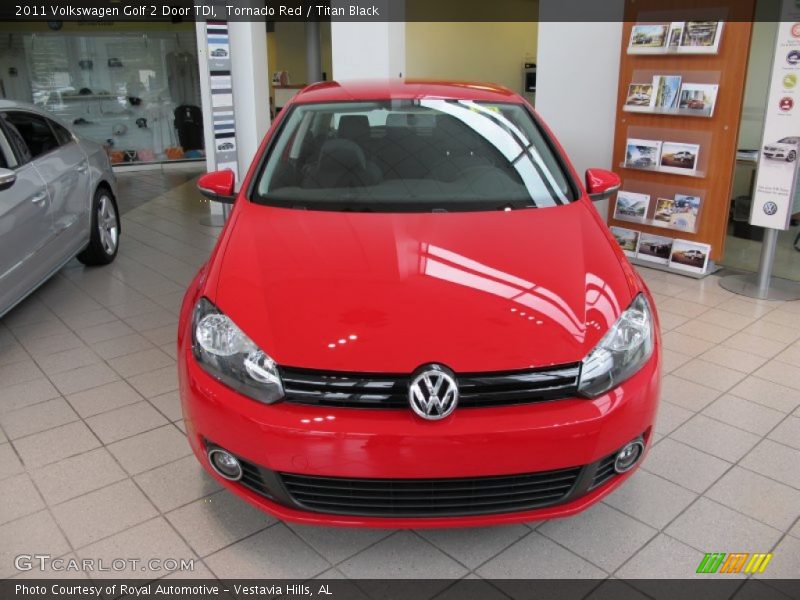 Tornado Red / Titan Black 2011 Volkswagen Golf 2 Door TDI