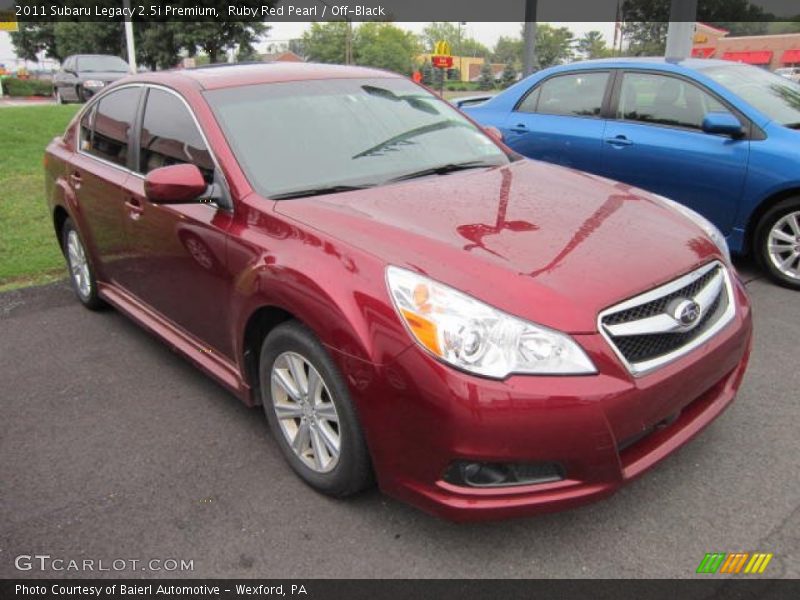 Ruby Red Pearl / Off-Black 2011 Subaru Legacy 2.5i Premium