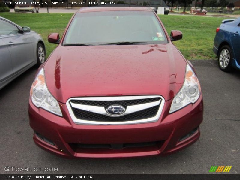 Ruby Red Pearl / Off-Black 2011 Subaru Legacy 2.5i Premium