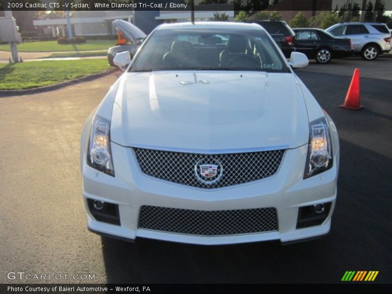 White Diamond Tri-Coat / Ebony 2009 Cadillac CTS -V Sedan
