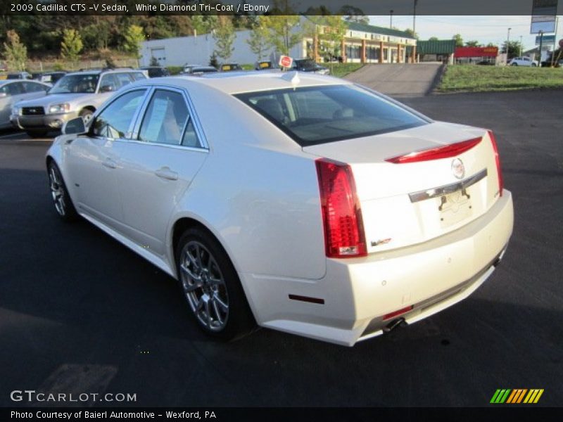 White Diamond Tri-Coat / Ebony 2009 Cadillac CTS -V Sedan