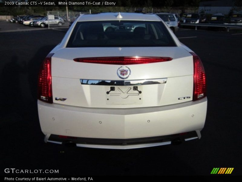 White Diamond Tri-Coat / Ebony 2009 Cadillac CTS -V Sedan