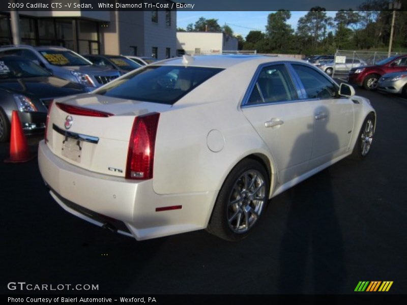 White Diamond Tri-Coat / Ebony 2009 Cadillac CTS -V Sedan