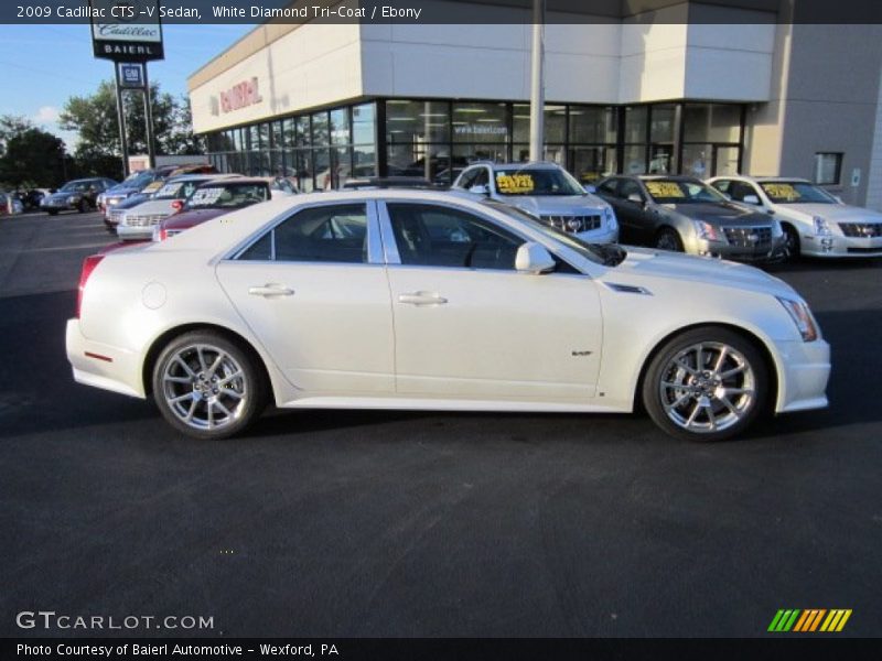 White Diamond Tri-Coat / Ebony 2009 Cadillac CTS -V Sedan