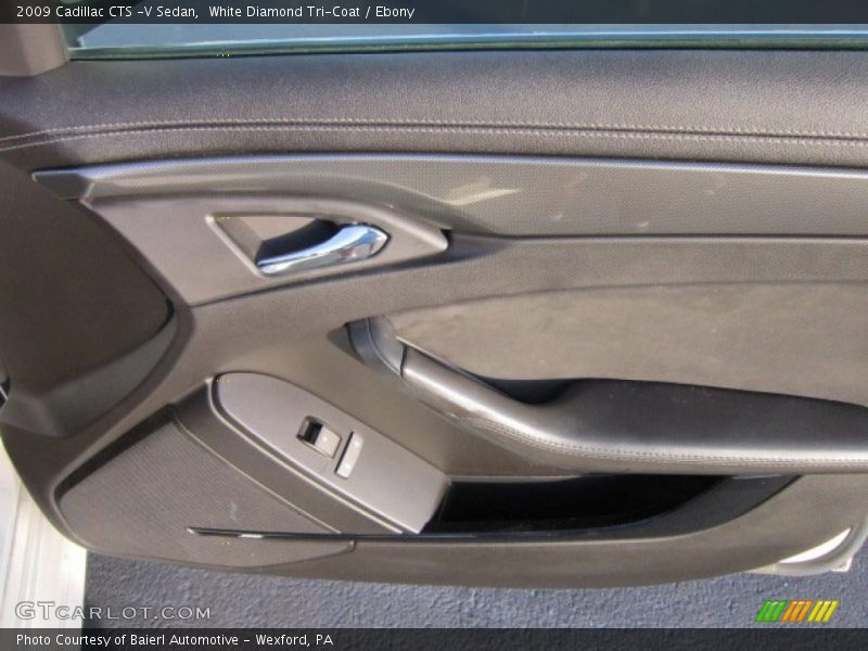 White Diamond Tri-Coat / Ebony 2009 Cadillac CTS -V Sedan