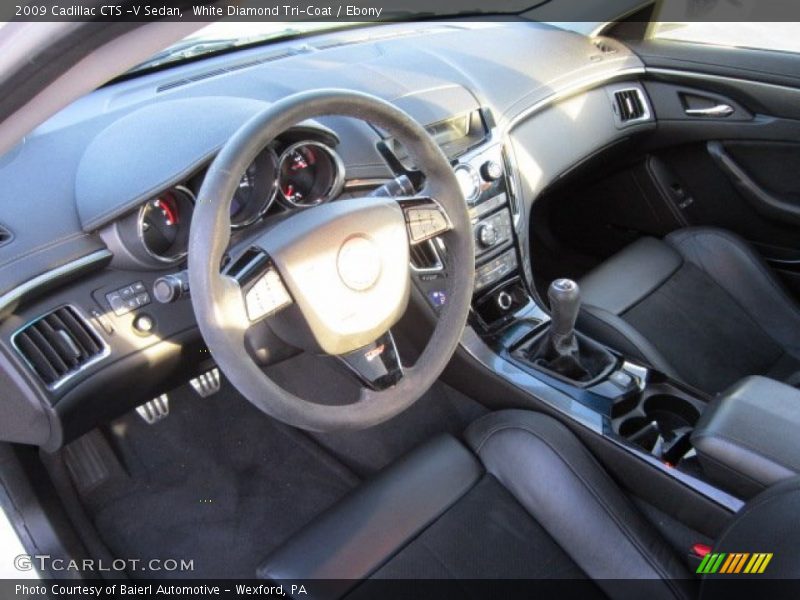 White Diamond Tri-Coat / Ebony 2009 Cadillac CTS -V Sedan