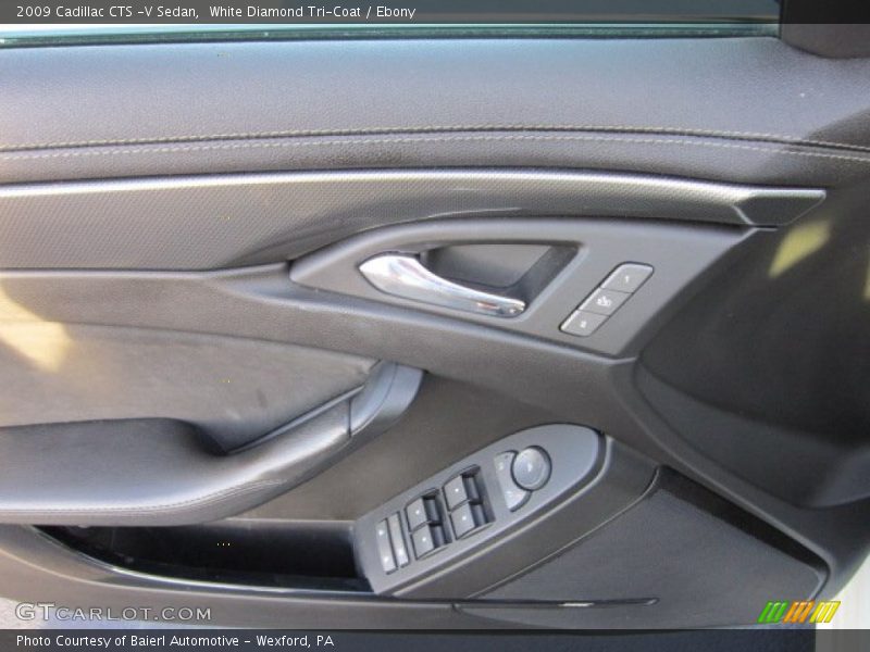 White Diamond Tri-Coat / Ebony 2009 Cadillac CTS -V Sedan