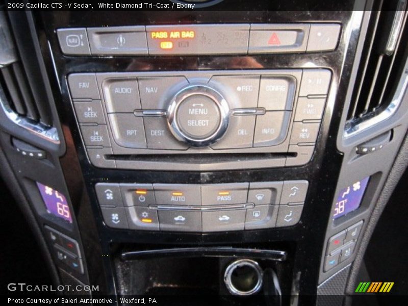 White Diamond Tri-Coat / Ebony 2009 Cadillac CTS -V Sedan