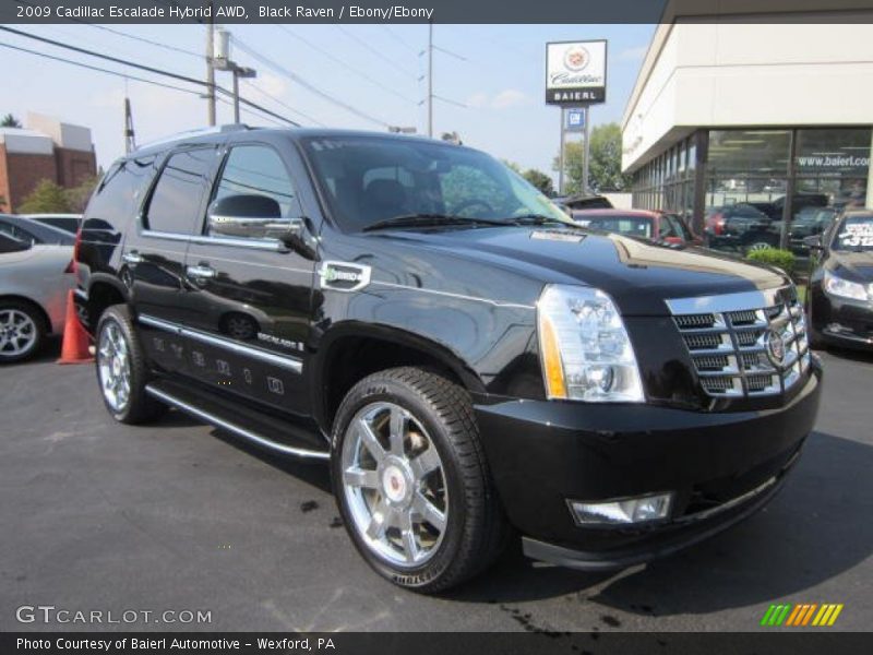 Black Raven / Ebony/Ebony 2009 Cadillac Escalade Hybrid AWD