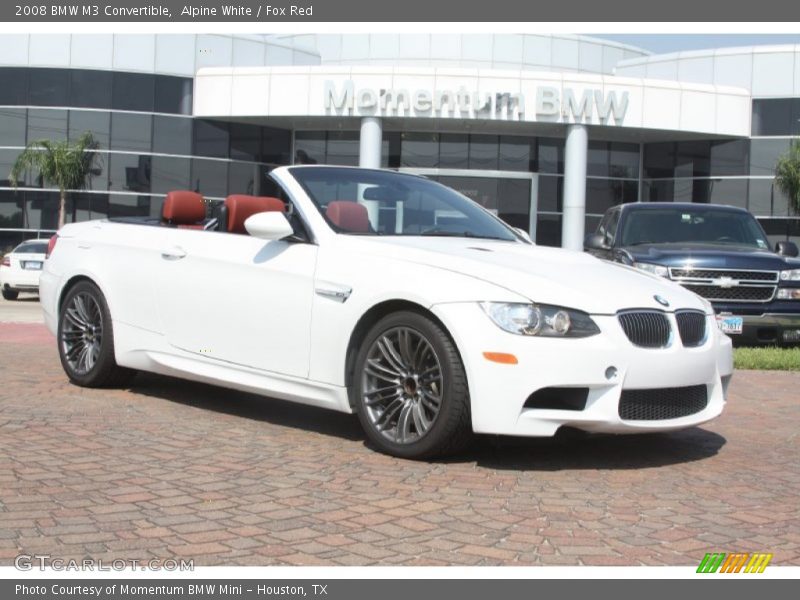 Alpine White / Fox Red 2008 BMW M3 Convertible