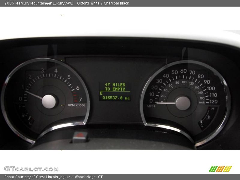 Oxford White / Charcoal Black 2006 Mercury Mountaineer Luxury AWD