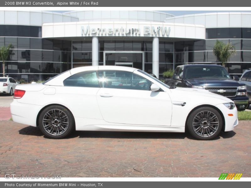 Alpine White / Fox Red 2008 BMW M3 Convertible