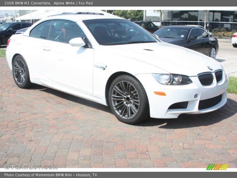 Alpine White / Fox Red 2008 BMW M3 Convertible