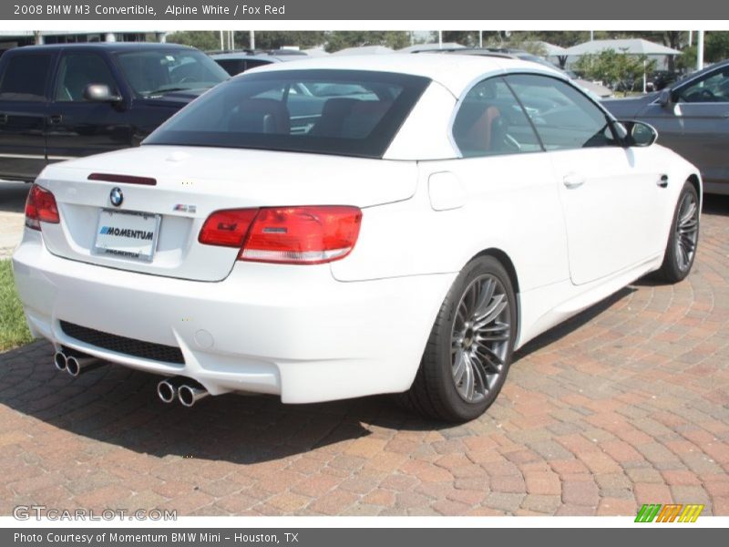 Alpine White / Fox Red 2008 BMW M3 Convertible