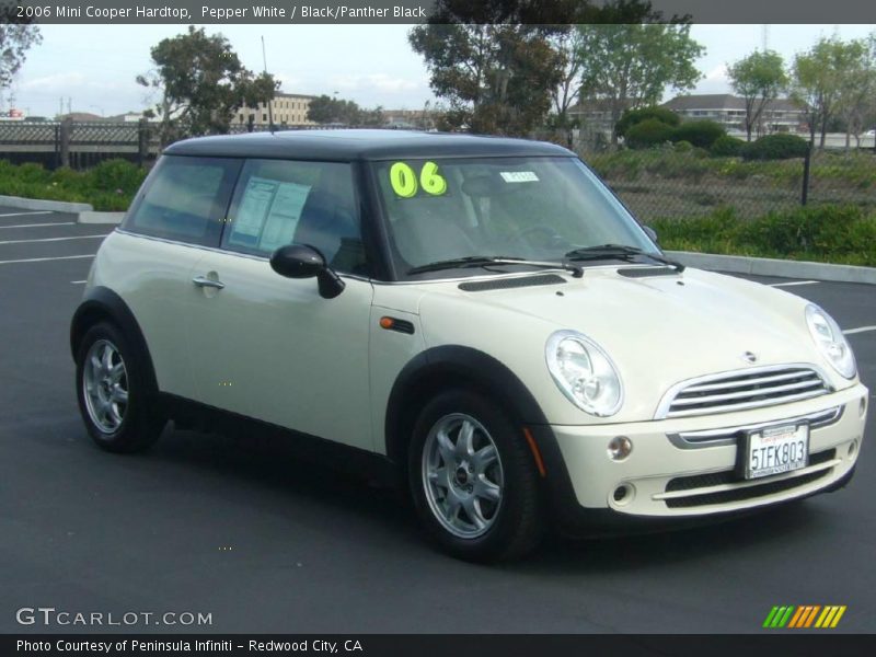 Pepper White / Black/Panther Black 2006 Mini Cooper Hardtop